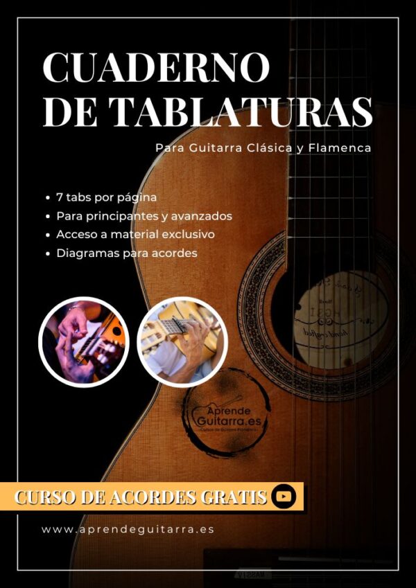 Cuaderno de tablaturas para guitarra flamenca