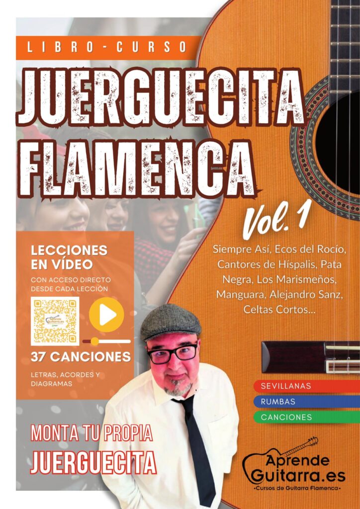 Portada Juerguecita Flamenca Vol. 1 – cancionero flamenco con 37 canciones, letra y acordes de guitarra