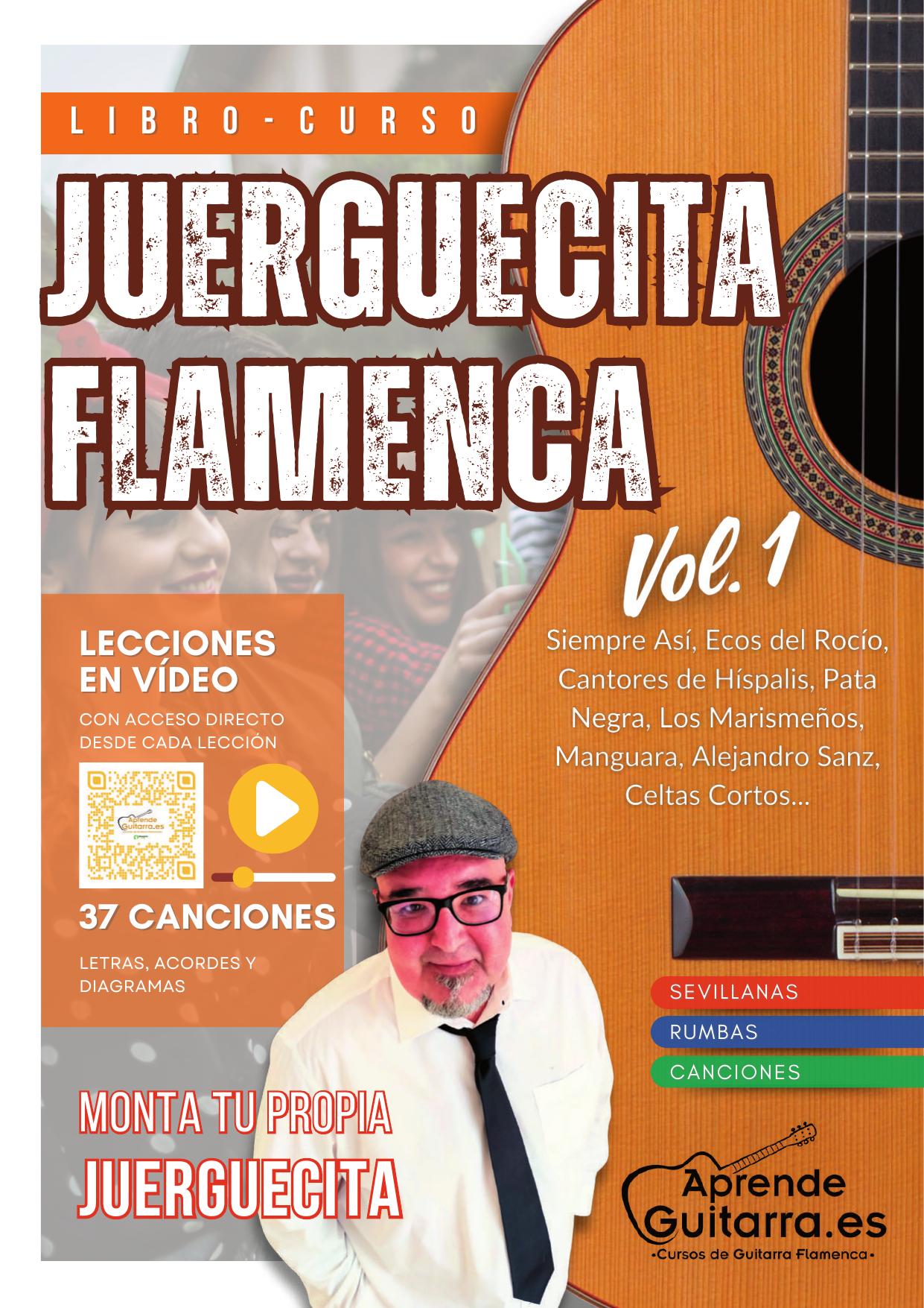 Portada Juerguecita Flamenca Vol. 1 – cancionero flamenco con 37 canciones, letra y acordes de guitarra