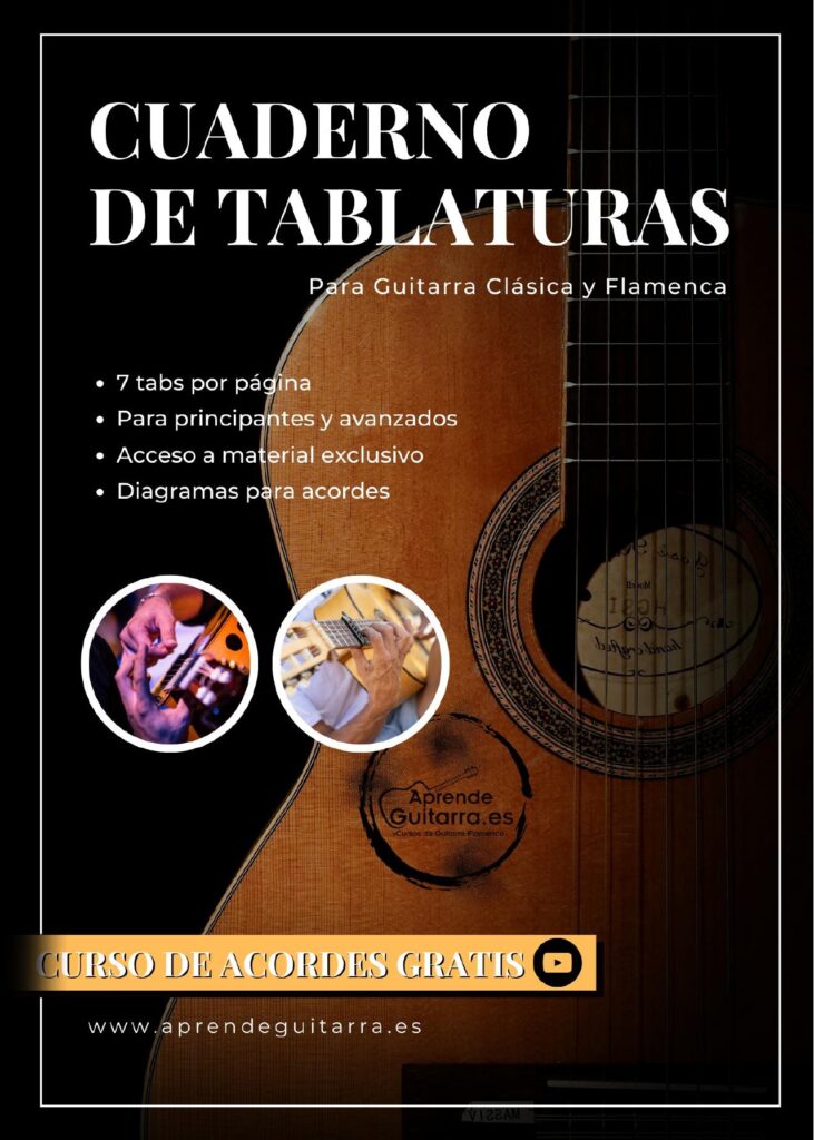 Cuaderno de Tablaturas para Guitarra – páginas en blanco para transcribir y componer