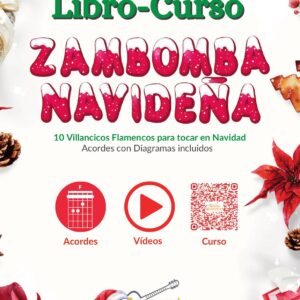 Portada Zambomba Navideña Flamenca – 10 villancicos jerezanos con letra y acordes de guitarra, edición 2025