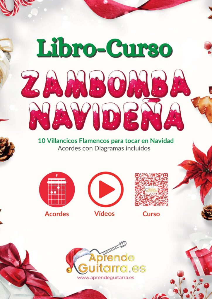 Portada Zambomba Navideña Flamenca – 10 villancicos jerezanos con letra y acordes de guitarra, edición 2025